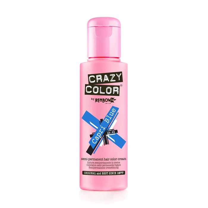 Тінт-фарба для волосся Crazy Color Semi Permanent Hair Color Cream 44 Capri Blue, 100 мл
